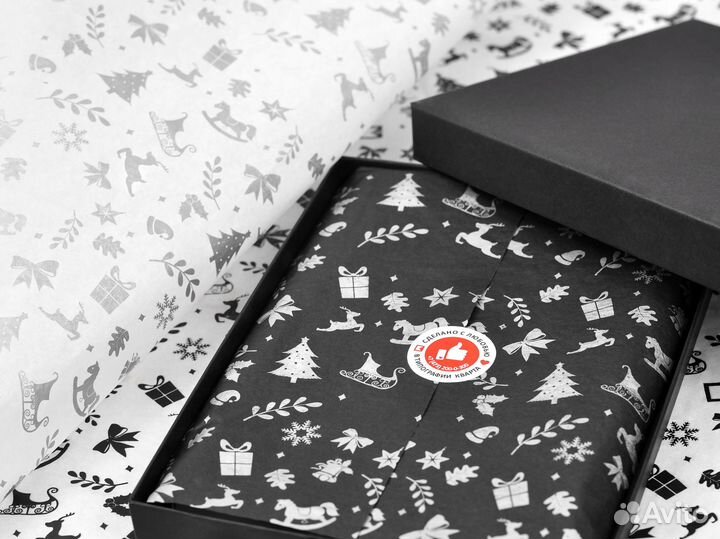 Тишью, печать логотипа на упаковочной бумаге