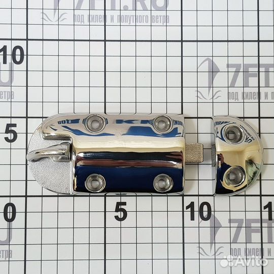 Пружинная задвижка 134x53x16мм из полированной нержавеющей стали aisi316, Osculati 38.189.03