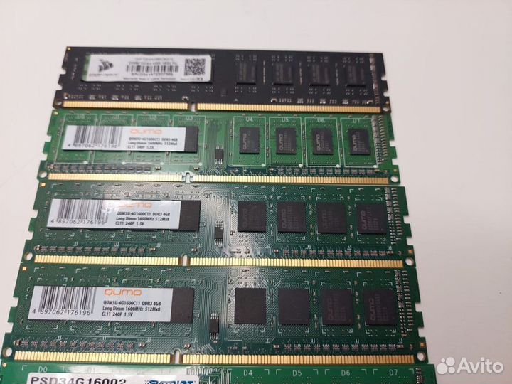 4GB DDR3 и DDR3L несколько разных планок