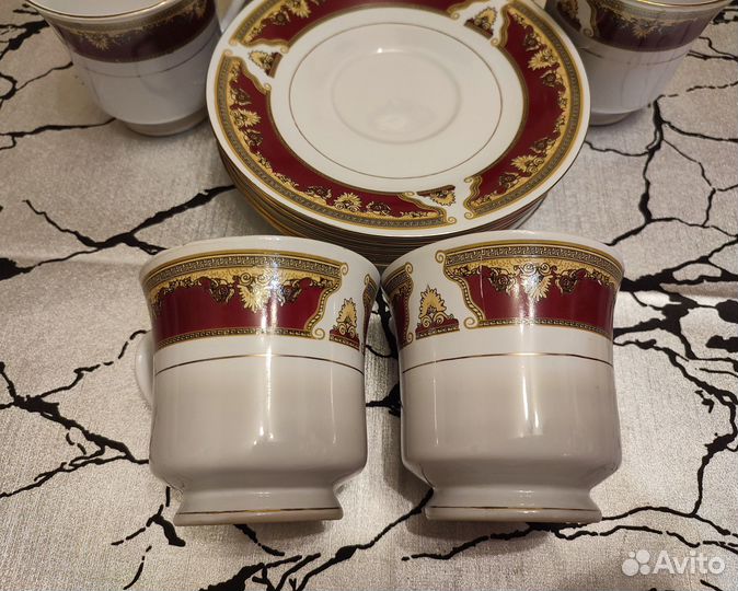 Китайский фарфор Guoguang Fine China набор 6 блюдц