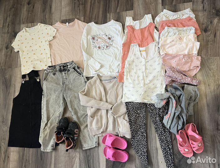 Пакет брендовой одежды вещей для девочки 110 116