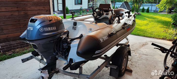 Комплект лодка риб Буревестник +мотор+прицеп