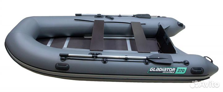 Лодка пвх Gladiator B370 темно-серый