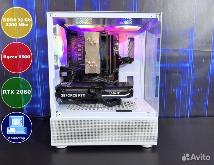 Игровая система AMD5500-RTX2060-32DDR4-BLM4625-A520