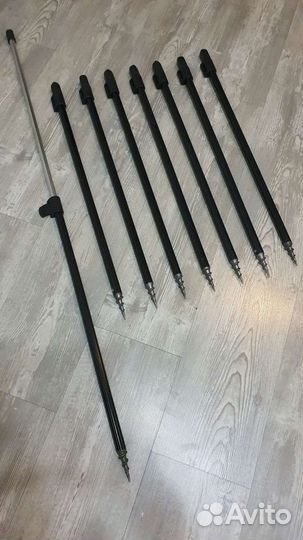 Телескопическая стойка под сигнализатор с буром