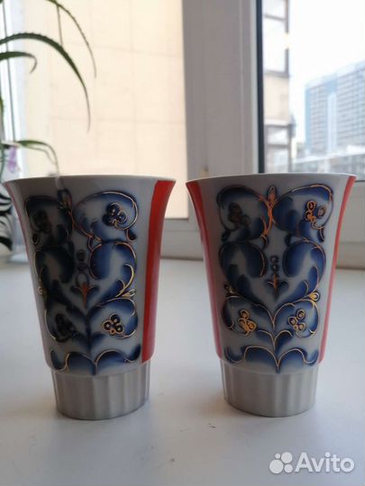 Кувшин фарфор и 2 стакана Олимпиада 1980 г