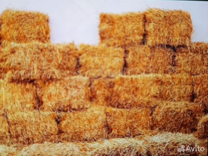 Солома в тюках и мешках