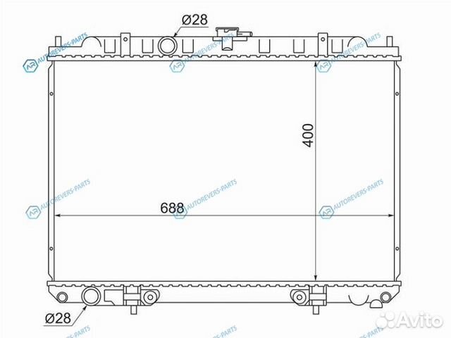 SG-NS0003-W11 Радиатор nissan avenirtino V10 QG18e