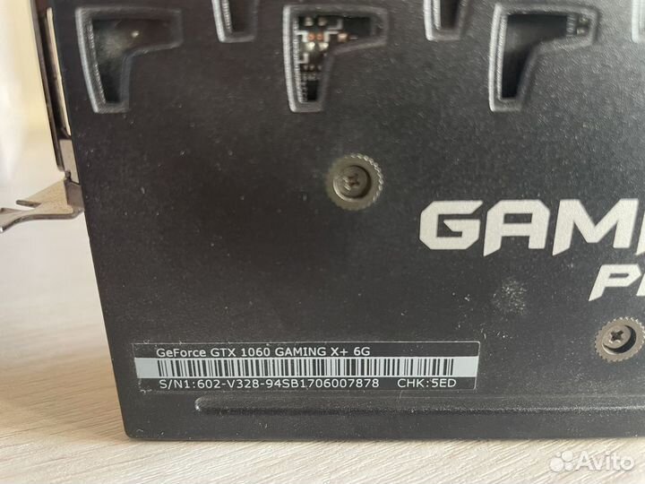 Видеокарта MSI GTX 1060 6gb Gaming X