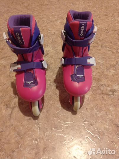 Роликовые коньки детские раздвижные с защитой
