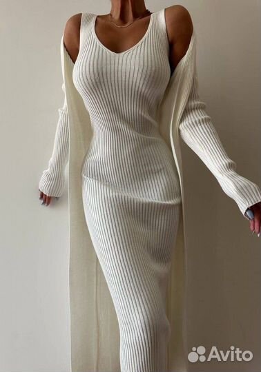 Кардиган и платье двойка