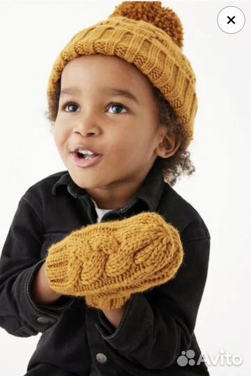 Шапка варежки Next новые 3-4 года