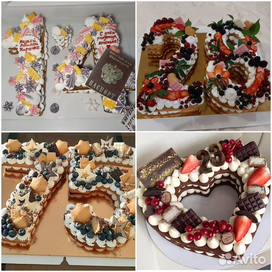 Бенто торты,торт цифра,капкейки,трайфлы на заказ