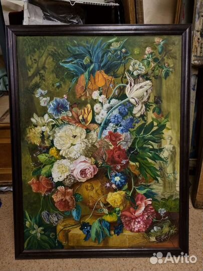 Картина маслом на холсте цветы