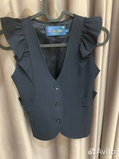 Школьная форма - жилет, р. 134, синий