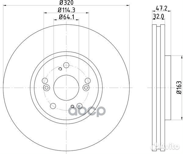 Диск тормозной перед ND8034K nisshinbo
