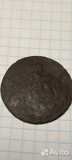 Копейка 1755 г облачная