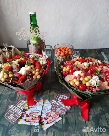 Мужские съедобные букеты, 23 февраля