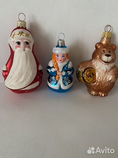 Стеклянные елочные игрушки Элита и Елочка