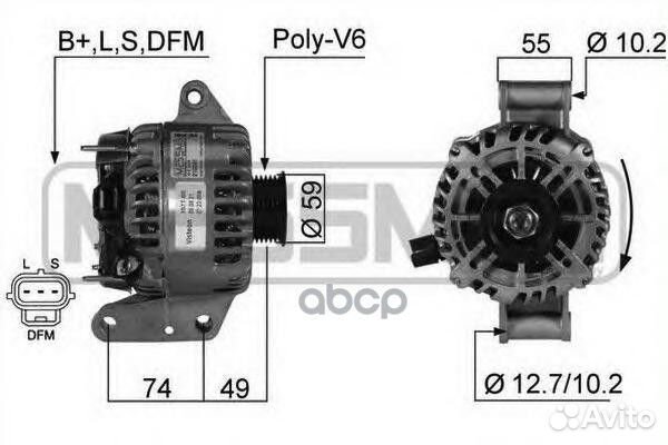 Генератор 14V 124A 210241 Era