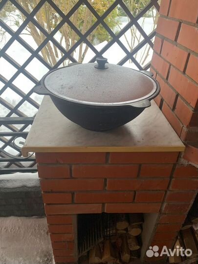 Мангал с печью под казан