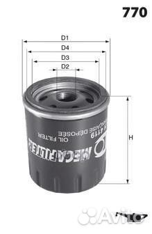 Фильтр масляный MMC Lancer 09, Colt 04, SMART