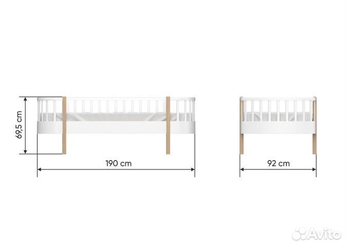 Детская кровать от 3 лет с матрасом