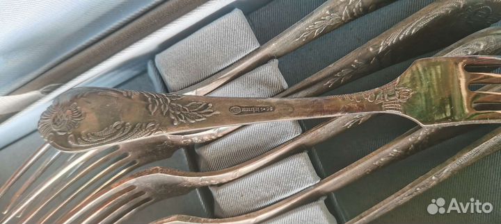 Набор столовых приборов мельхиор СССР новый