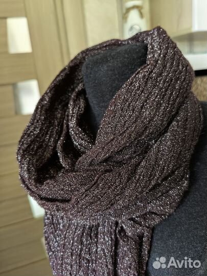 Бордовый женский шарф