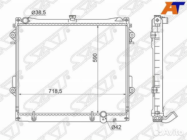 Радиатор lexus LX450D