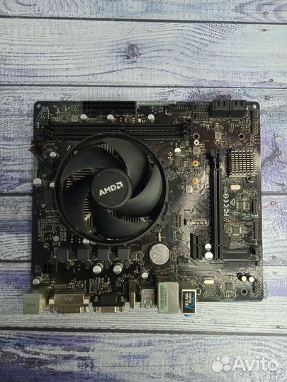 Комплект b350 + ryzen 3 1200
