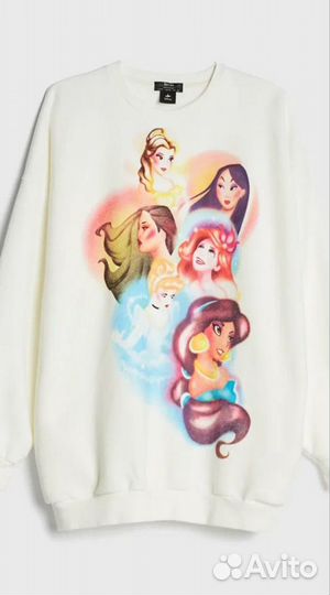 S-M Свитшот новый «Принцессы» Disney Bershka