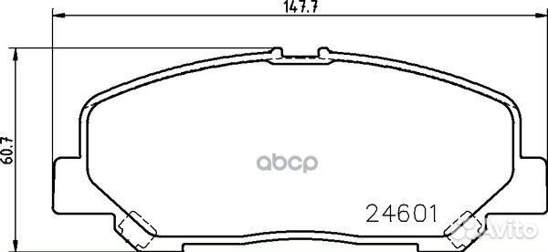 Колодки тормозные дисковые перед (PF-1527)