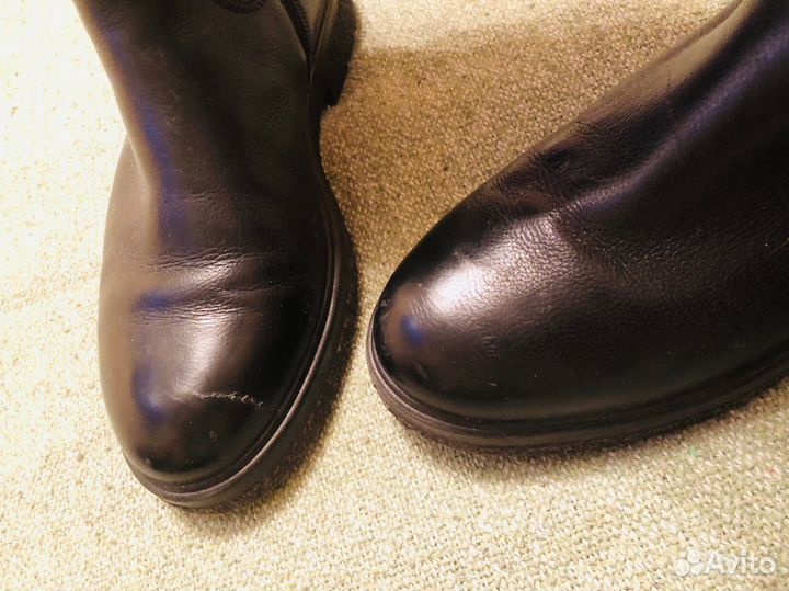 Сапоги женские зимние кожаные 39