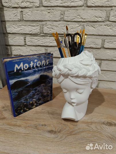 Бюст кашпо гипсовое