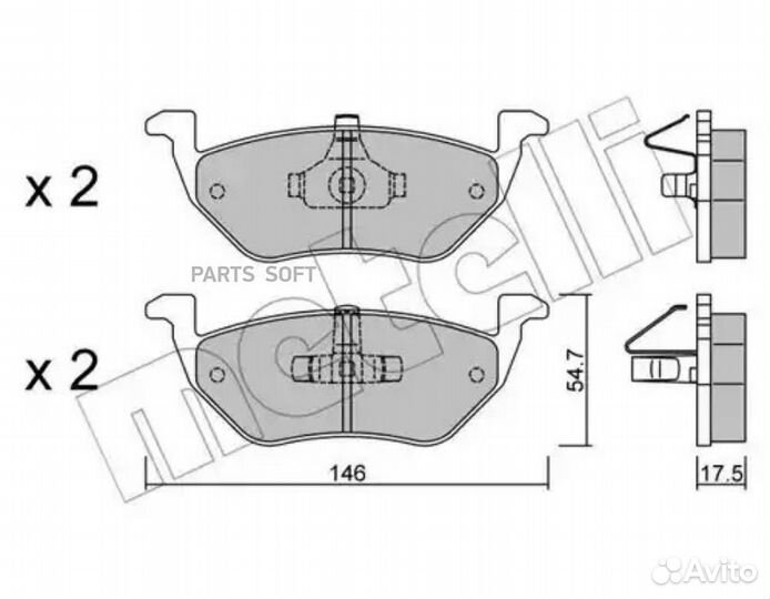 Metelli 22-0907-0 Колодки тормозные