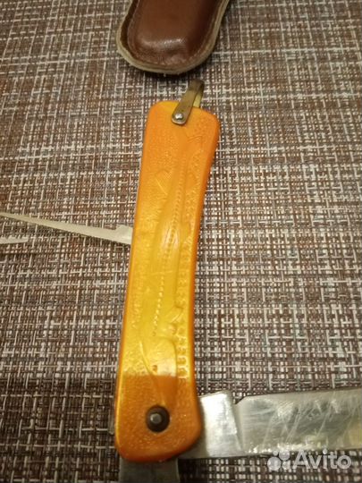 Нож складной осётр с чехлом СССР