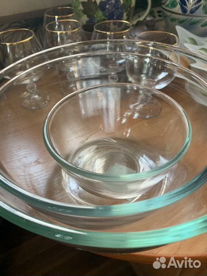 Салатники из толстого стекла