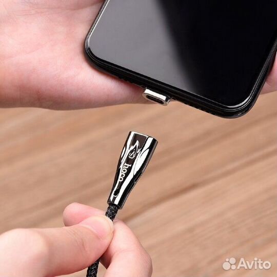 Кабель hoco U75 1,2 м., магнитный, черный