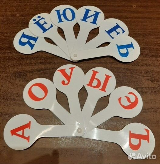 Веер гласных и согласных букв