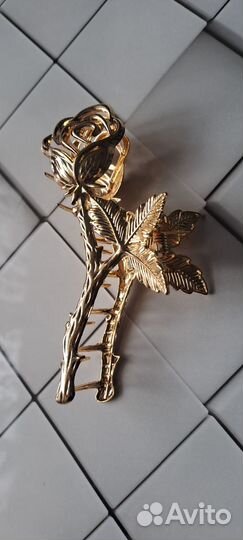 Заколки Краб металл с украшениями