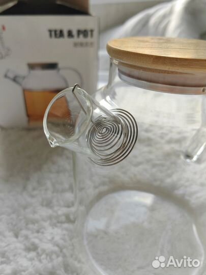 Чайник стеклянный заварочный новый