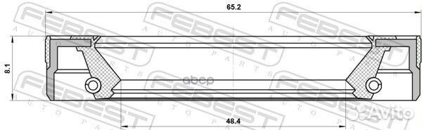 Сальник коробки передач 95LEY50650808C Febest