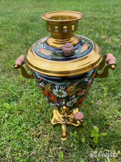 Самовар электрический 3л. с росписью форма 