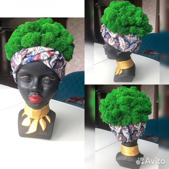 Кашпо « Африканская девушка»