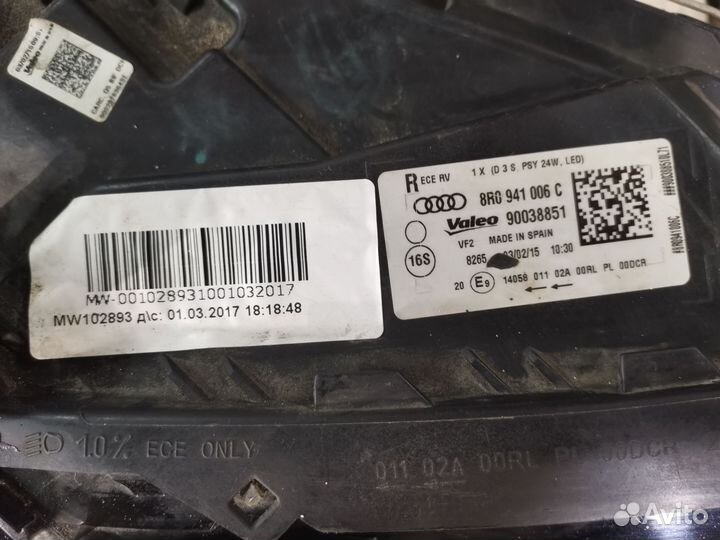 Фара на audi q3 2015гв