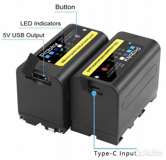 Аккумуляторная батарея Probty 6800/10800 мАч новая