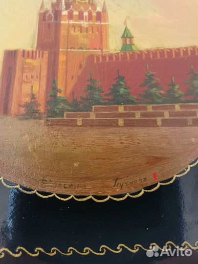 Шкатулка СССР 50х Федоскино Кремль