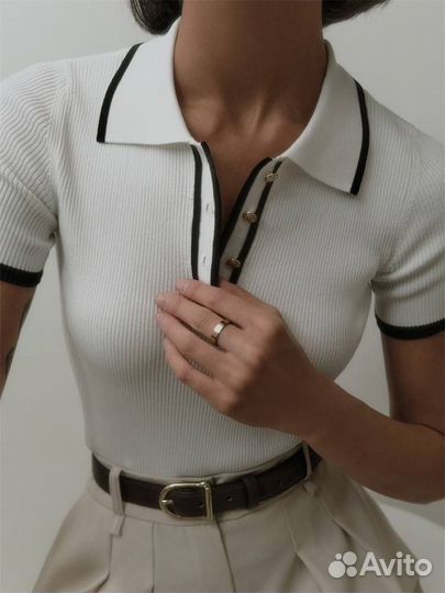 Поло Old Money элегантная футболка premium