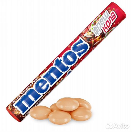 Жевательные драже Mentos Фреш Кола 37г